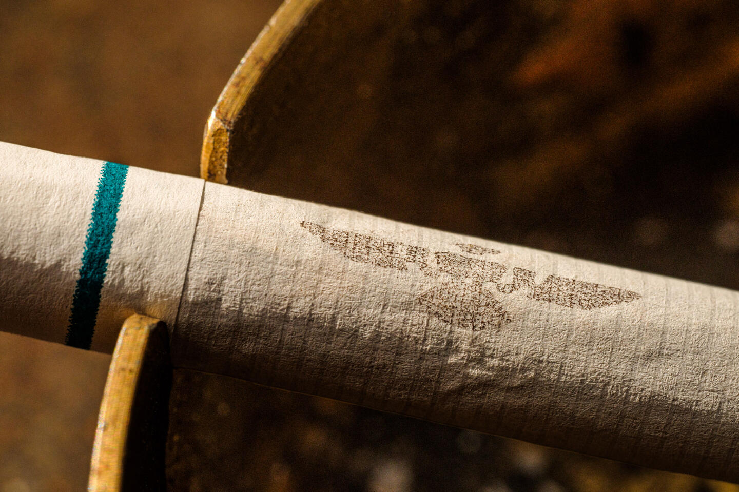 Natural American Spirit cigarette in ashtray.